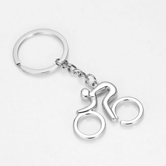 Bicycle Shaped Metal Key Chain - Picture 2 of 2